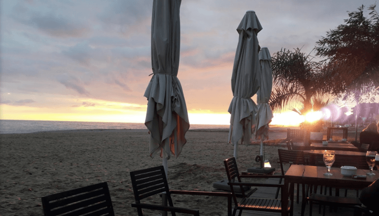 Bild eines Sonnenuntergang am Platja dels Tres Micos